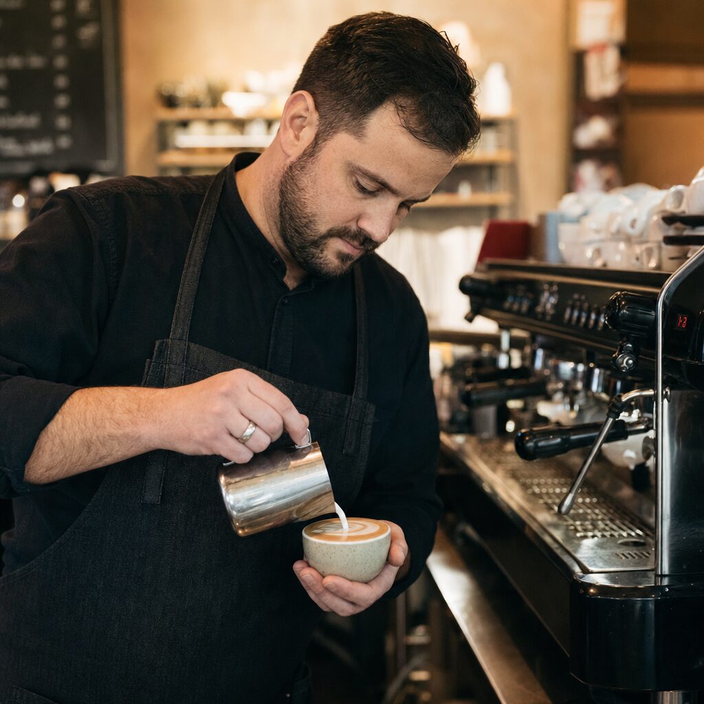 Our barista at work